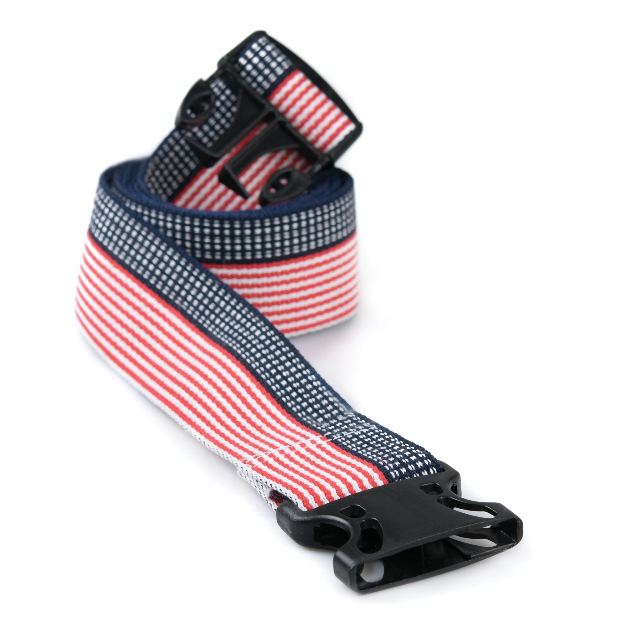 SkiL-Care™ Heavy-Duty Gait Belt with Metal Buckle, Pinstripe, 72 Inch