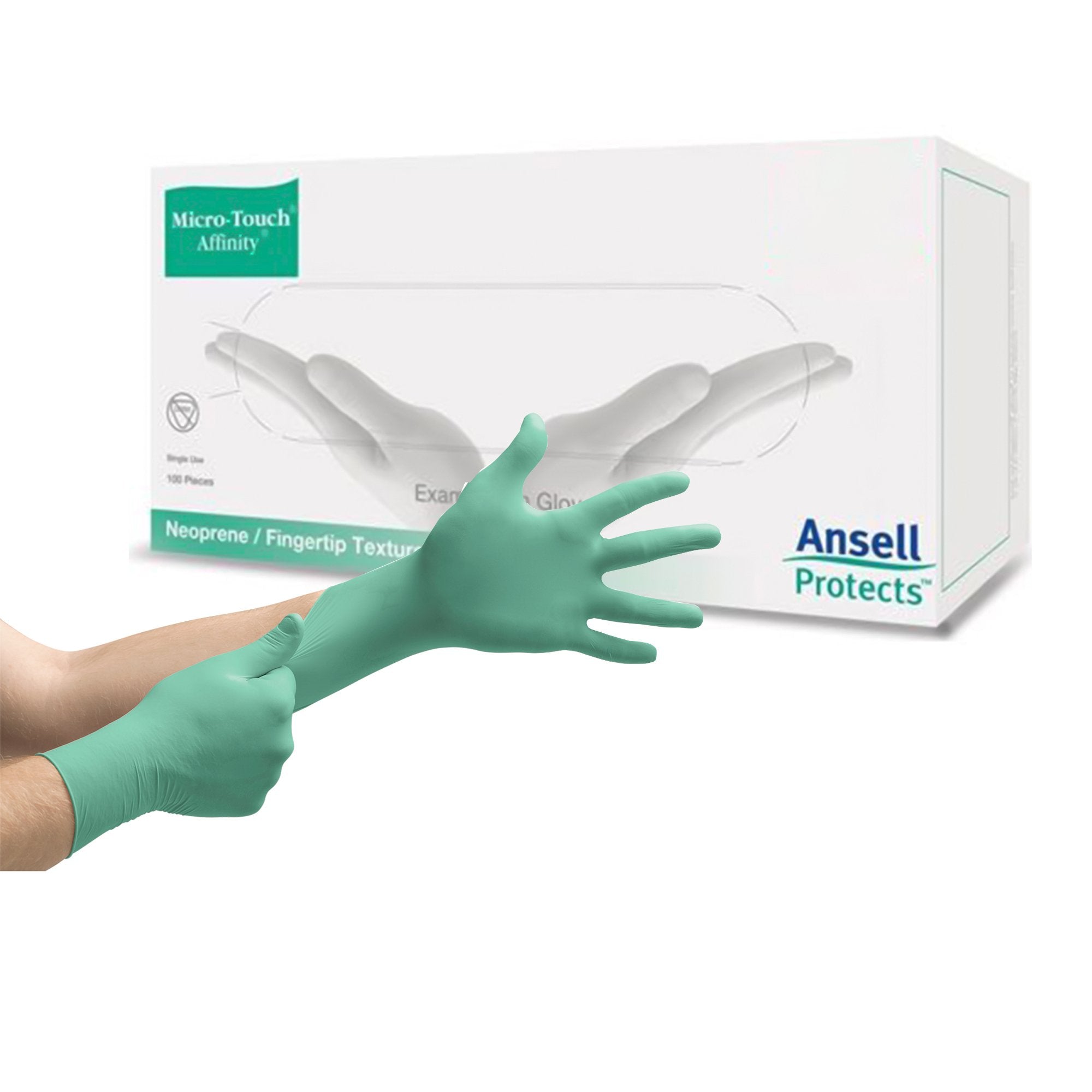 Biogel® Diagnostic™ Latex Extended Cuff Length Exam Glove, Size 7, Straw