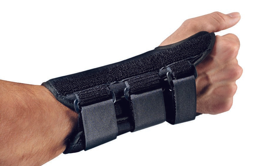 Wrist Splint ProCare ComfortForm Palmar Stay, Aluminum/Foam/Lycra, Black, Right Hand, Large