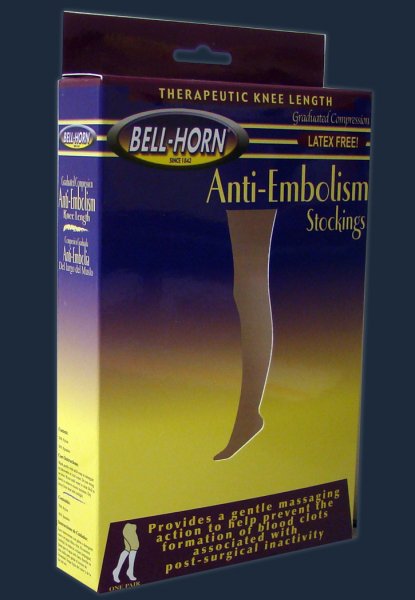 Bell-Horn® Knee Length Anti-Embolism Stockings, Large, Beige