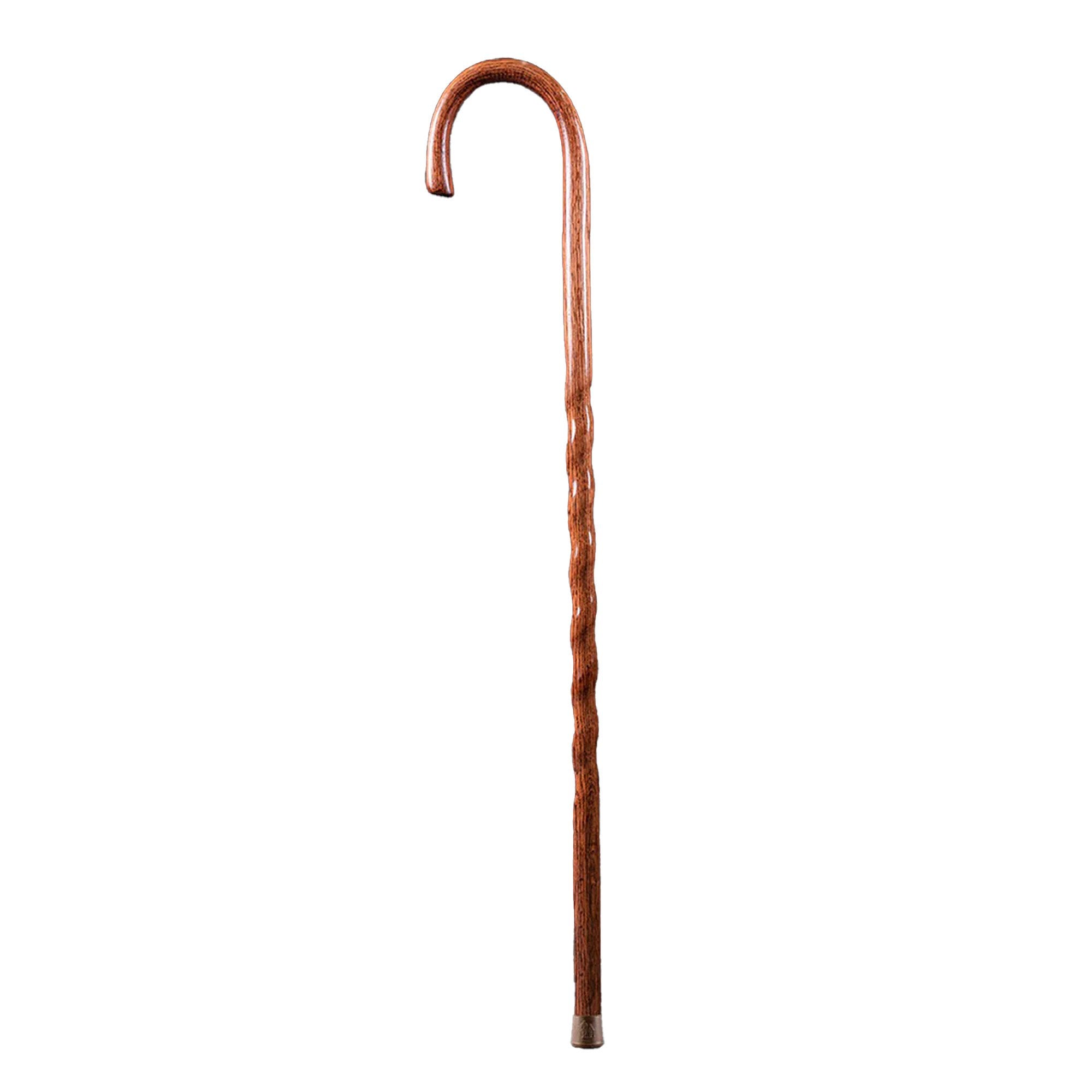 Brazos™ Twisted Oak Traveler's Handcrafted Walking Stick, 55-Inch, Brown