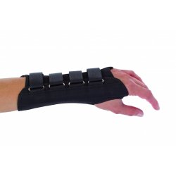 Wrist Splint ProCare ComfortForm Palmar Stay, Aluminum/Foam/Lycra, Black, Right Hand, Small