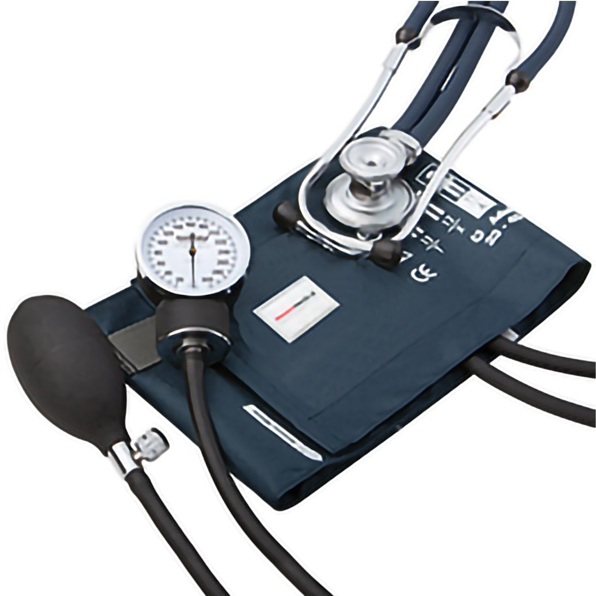 Mabis® MatchMates Aneroid Sphygmomanometer and Stethoscope Blood Pressure Kit, Navy Blue