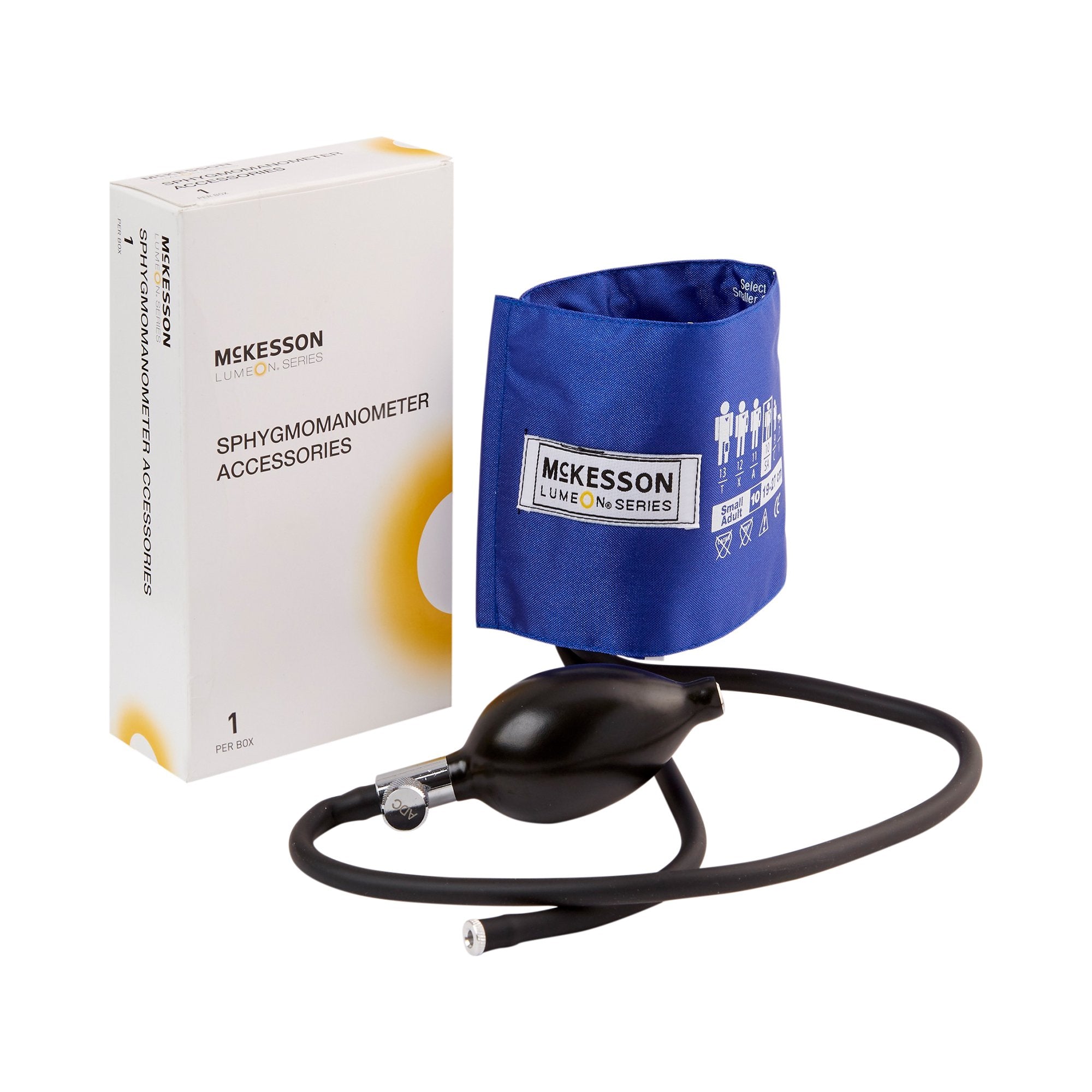 McKesson LUMEON™ Blood Pressure Bulb and Cuff, Nylon, Medium Cuff, Black, 23 - 40 cm, Arm, Adult