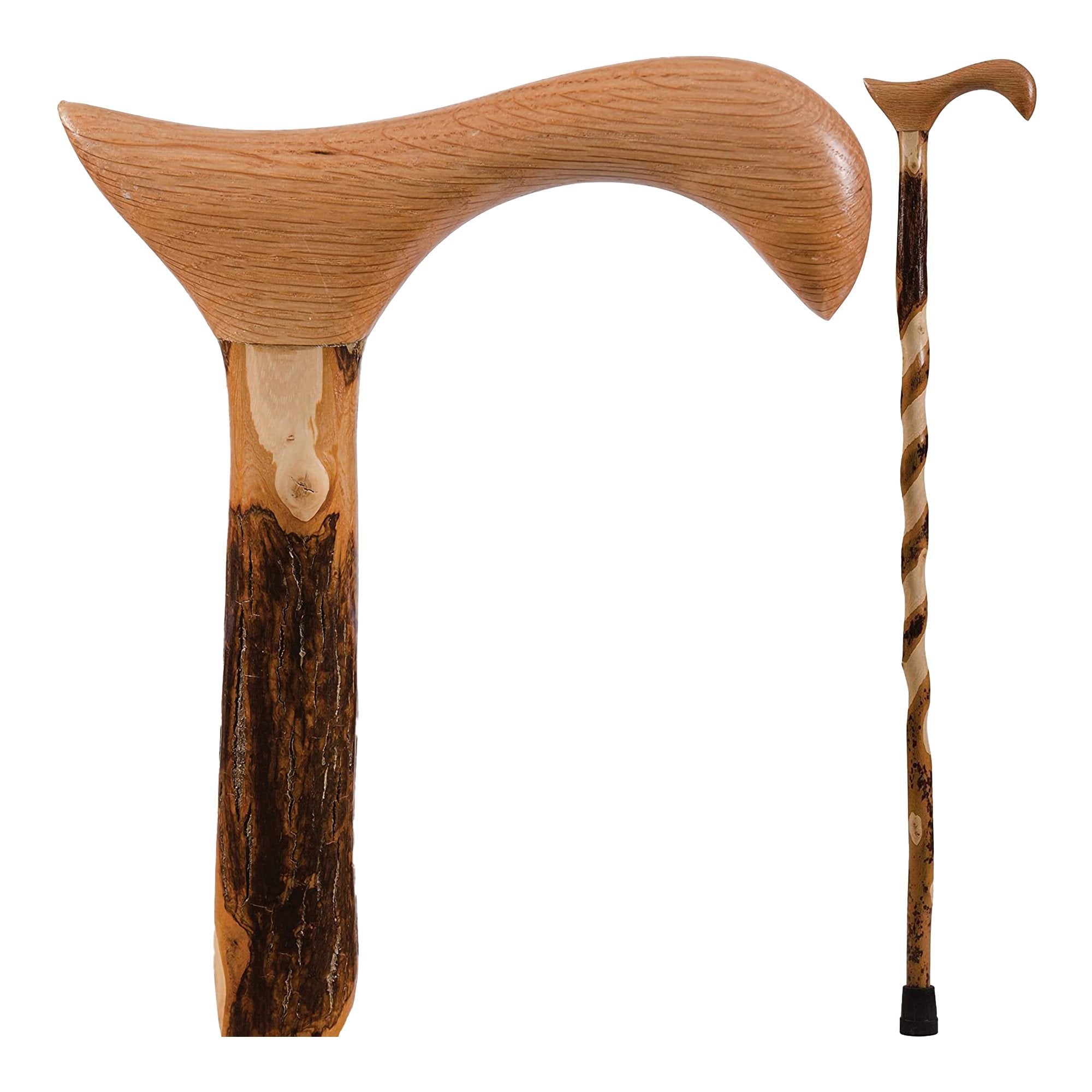 Brazos™ Twisted Oak Backpacker Handcrafted Walking Stick, 58-Inch, Brown