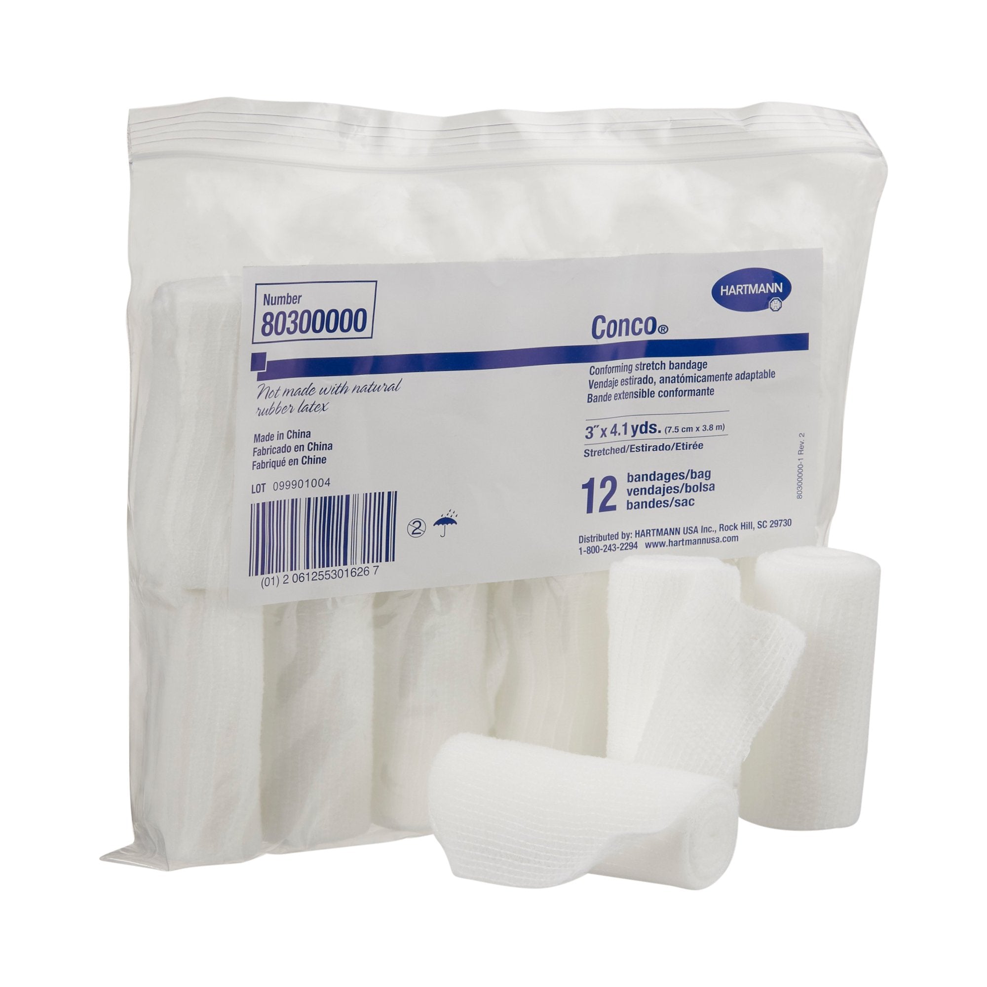 Dermacea™ Sterile Fluff Bandage Roll, 2 Inch x 4-1/8 Yard, 3-Ply