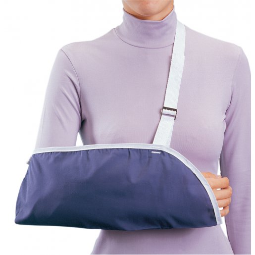 ProCare® Deep Pocket Economy Blue / White Polyester / Cotton Arm Sling, Small