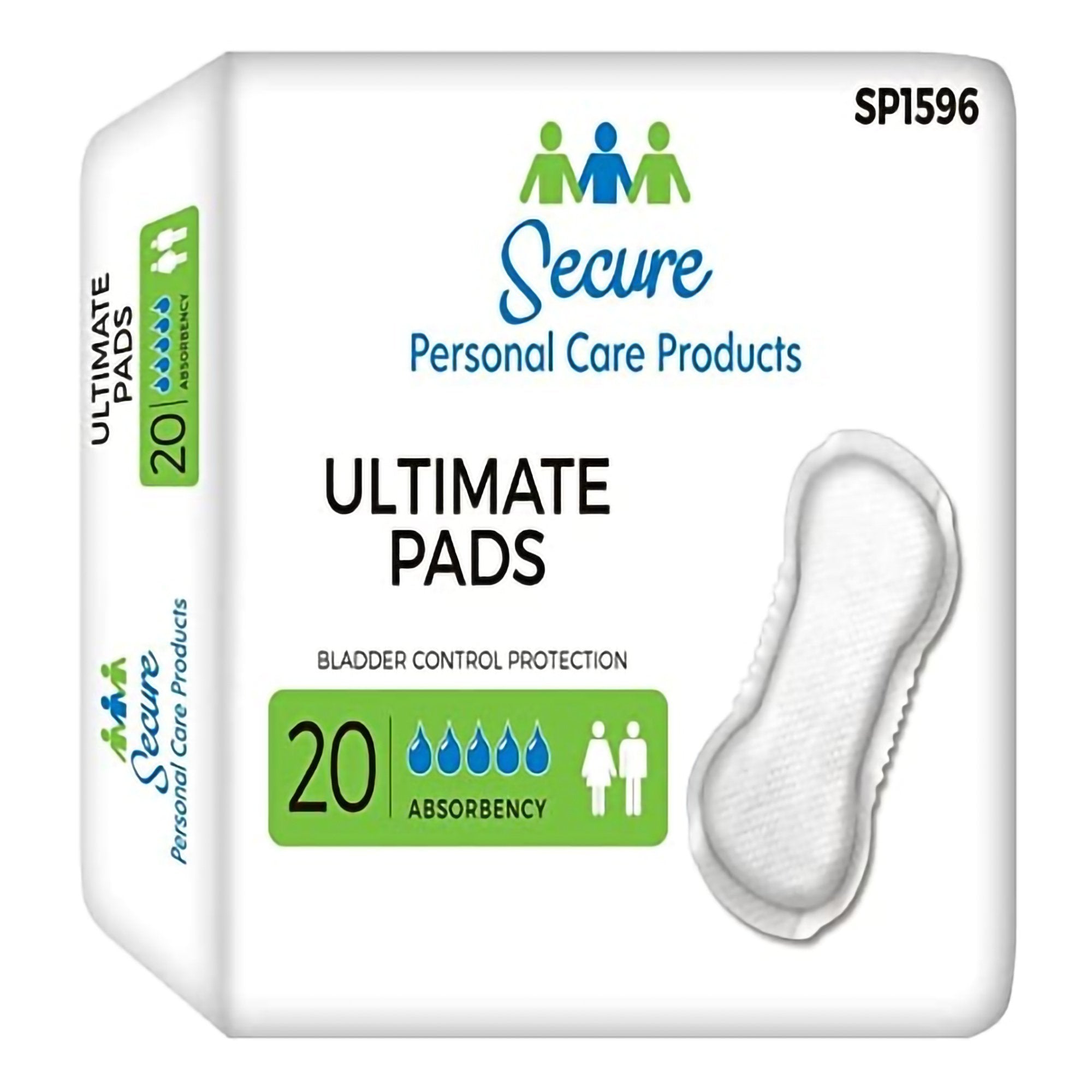 Sure Care Bladder Control Pads, Extra Heavy Absorbency, Adult, Unisex, Disposable, 4 X 14-1/2 Inch