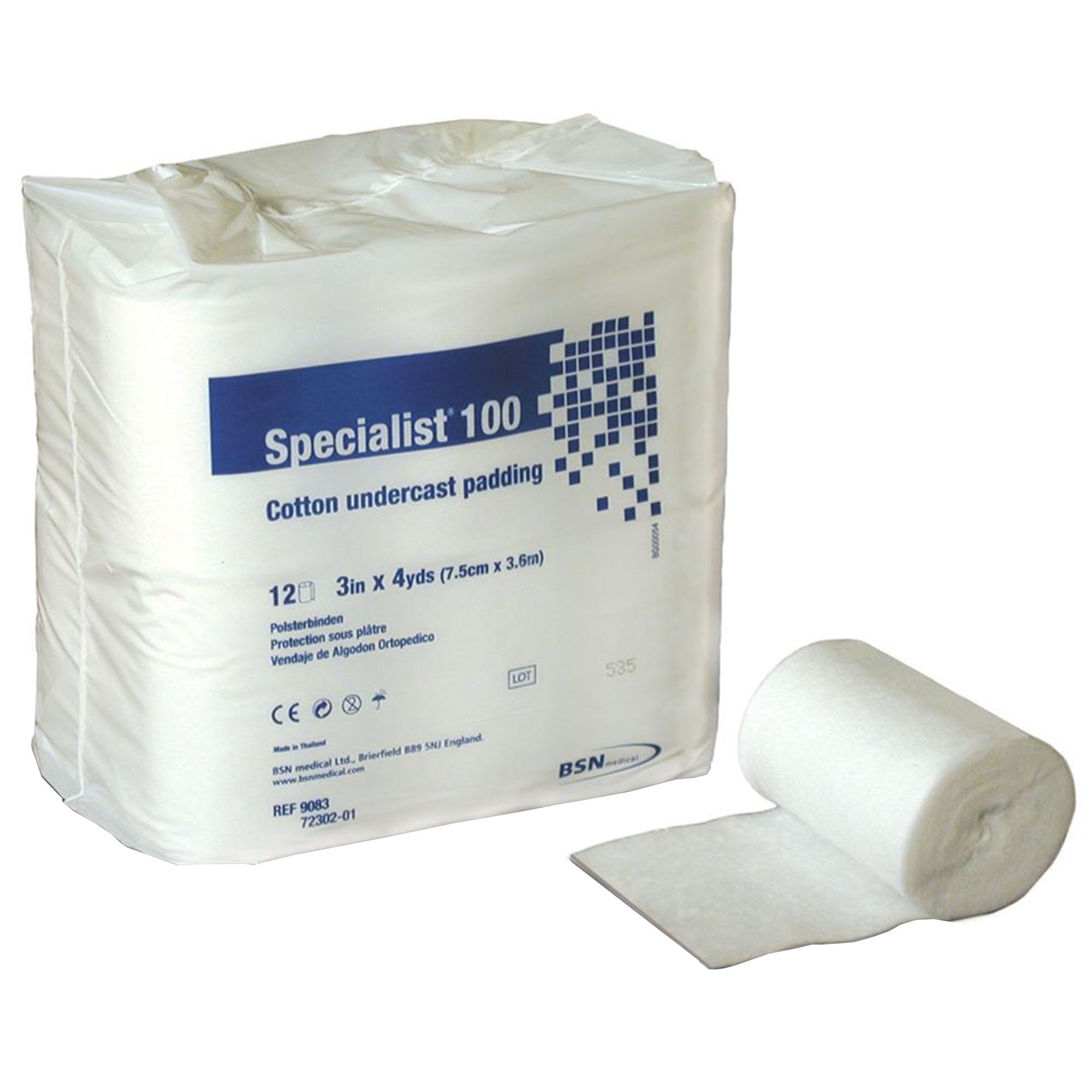 Protouch® Synthetic White Undercast Cast Padding, 4 Inch x 4 Yard