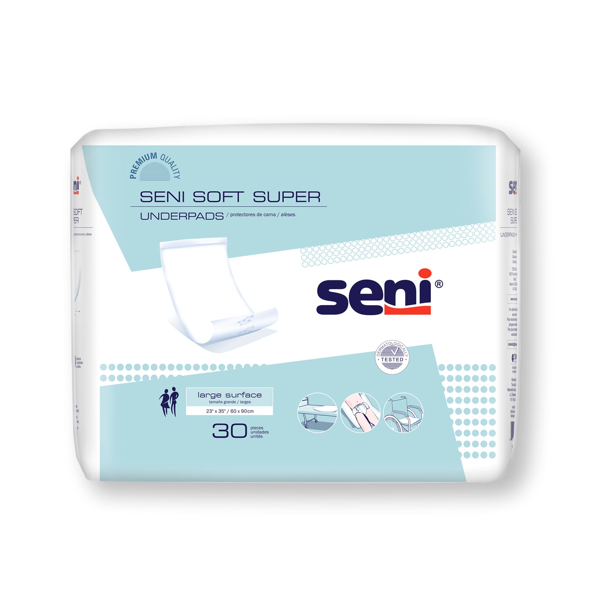 Simplicity Extra Underpad, Disposable, 30 X 30 Inch, Moderate Absorbency, Blue