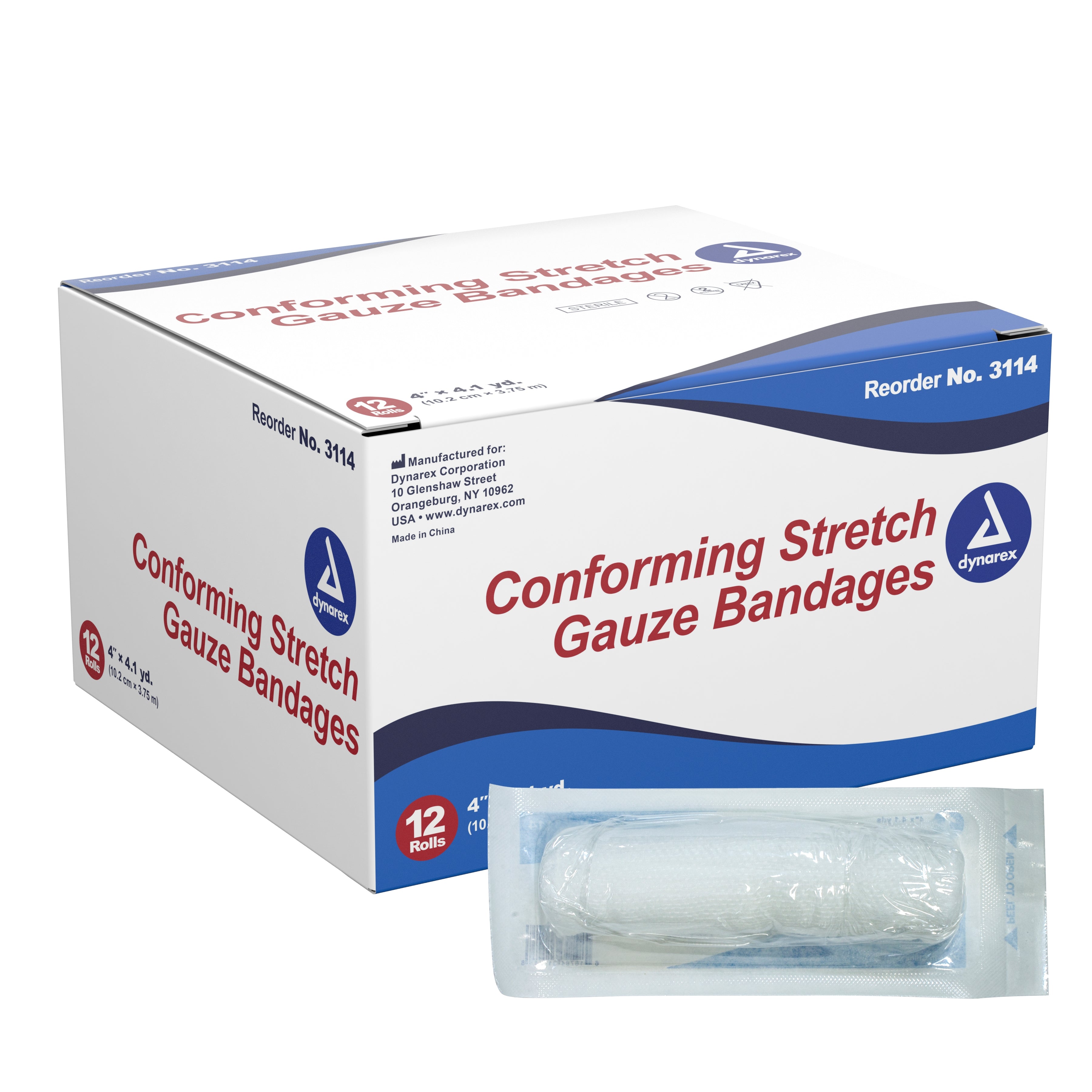 Dermacea™ NonSterile Conforming Bandage, 3 Inch x 4-1/10 Yard, 1-Ply