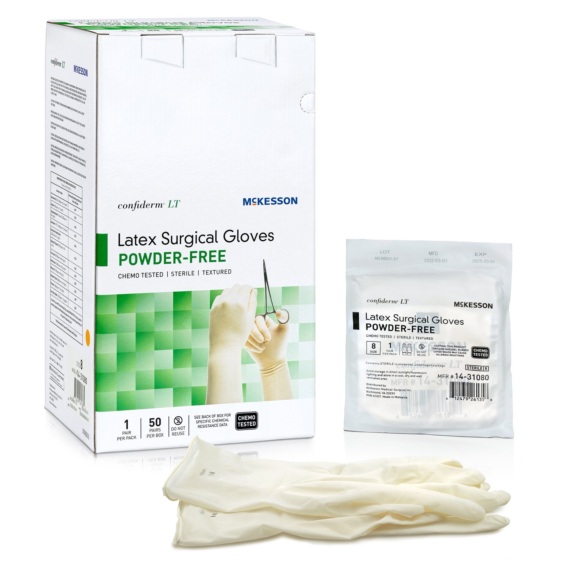 Biogel® Sensor™ Latex Surgical Glove, Size 8, Straw Color