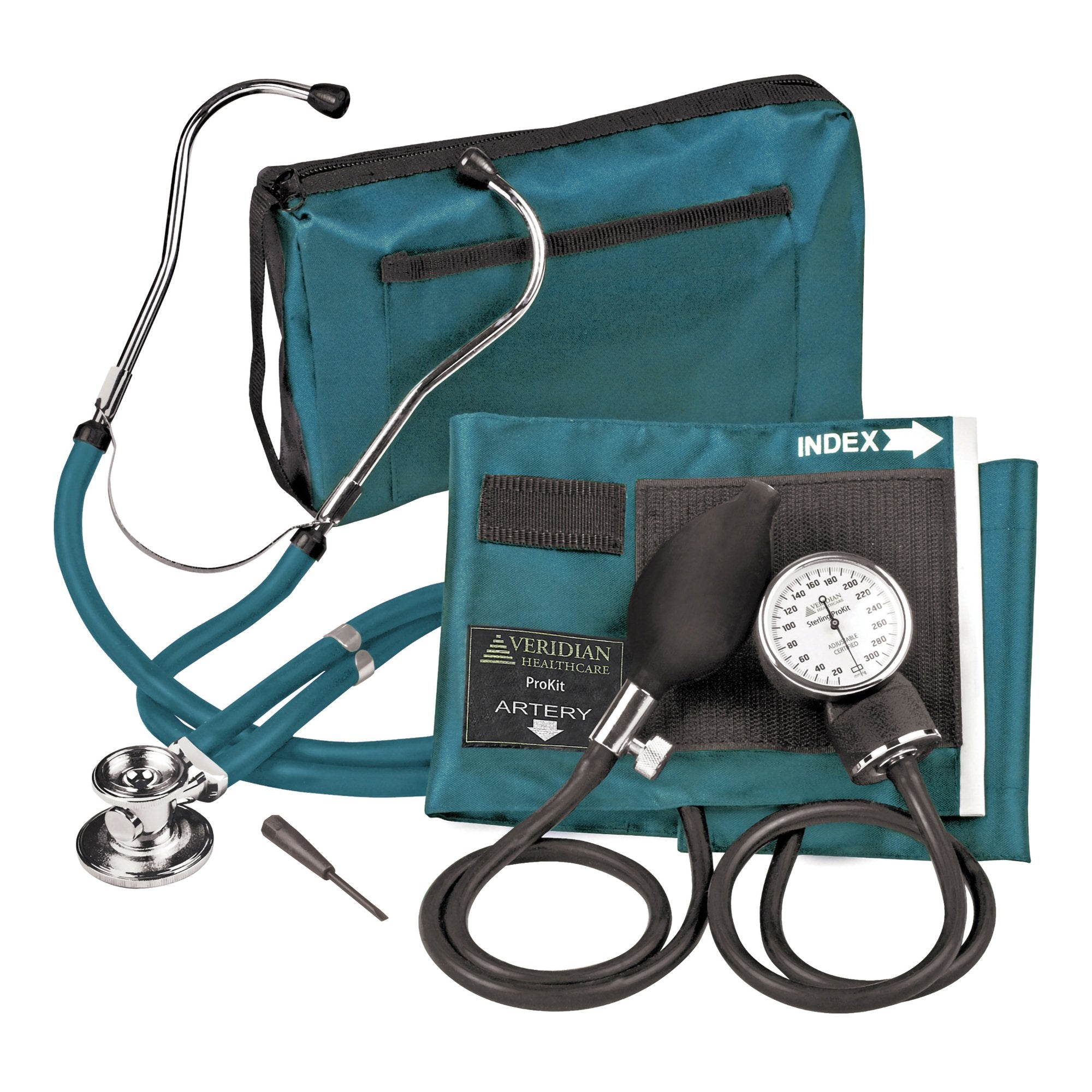 Sterling Series ProKit™ Aneroid Sphygmomanometer with Stethoscope, Magenta