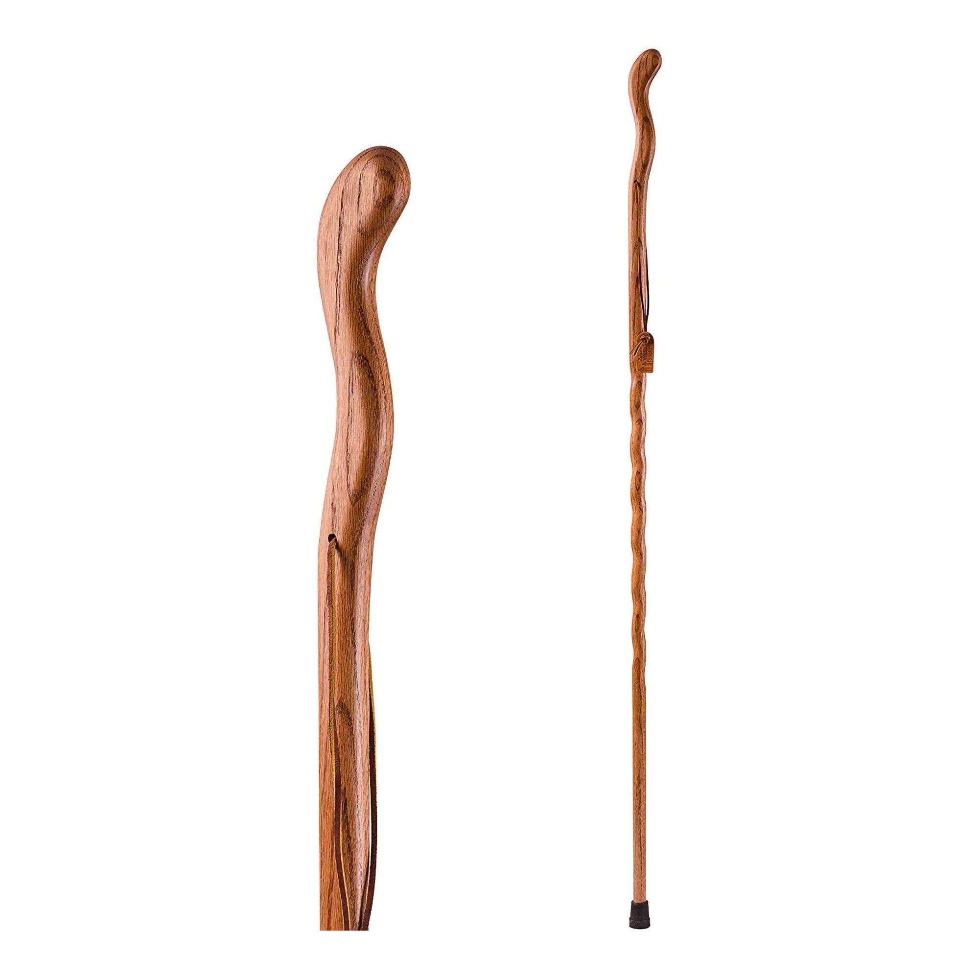 Brazos™ Twisted Oak Hitchhiker Handcrafted Walking Stick, 58-Inch, Brown