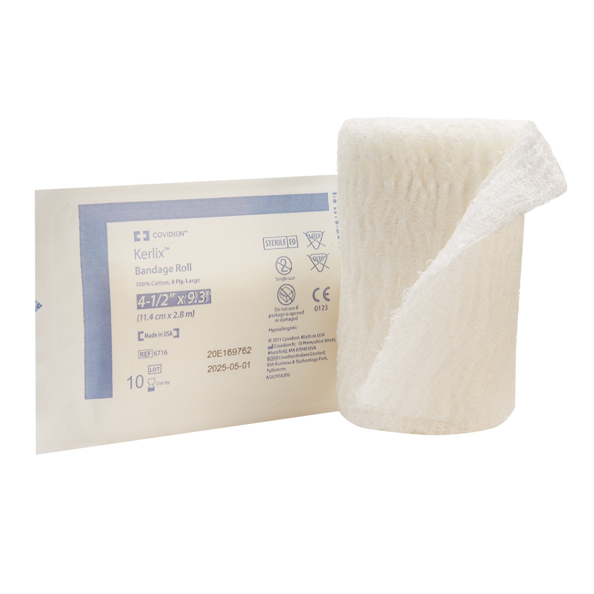 Dermacea™ Sterile Fluff Bandage Roll, 4 Inch x 4-1/8 Yard, 3-Ply