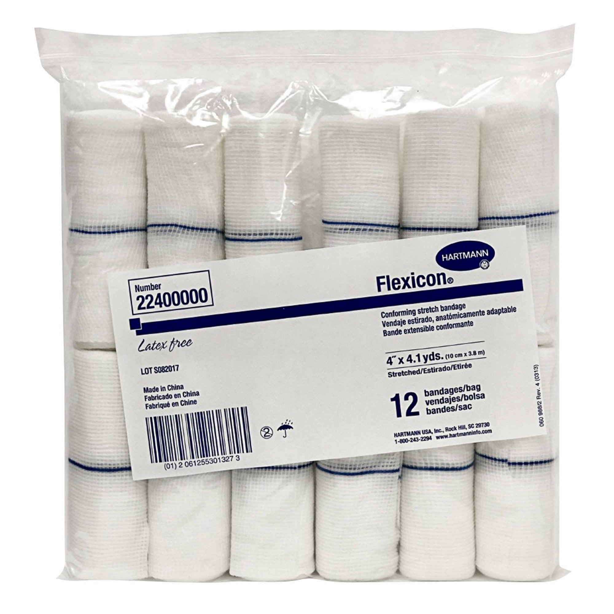 Dutex Conforming Bandage, 4 Inch x 4-1/2 Yard, 2-Ply