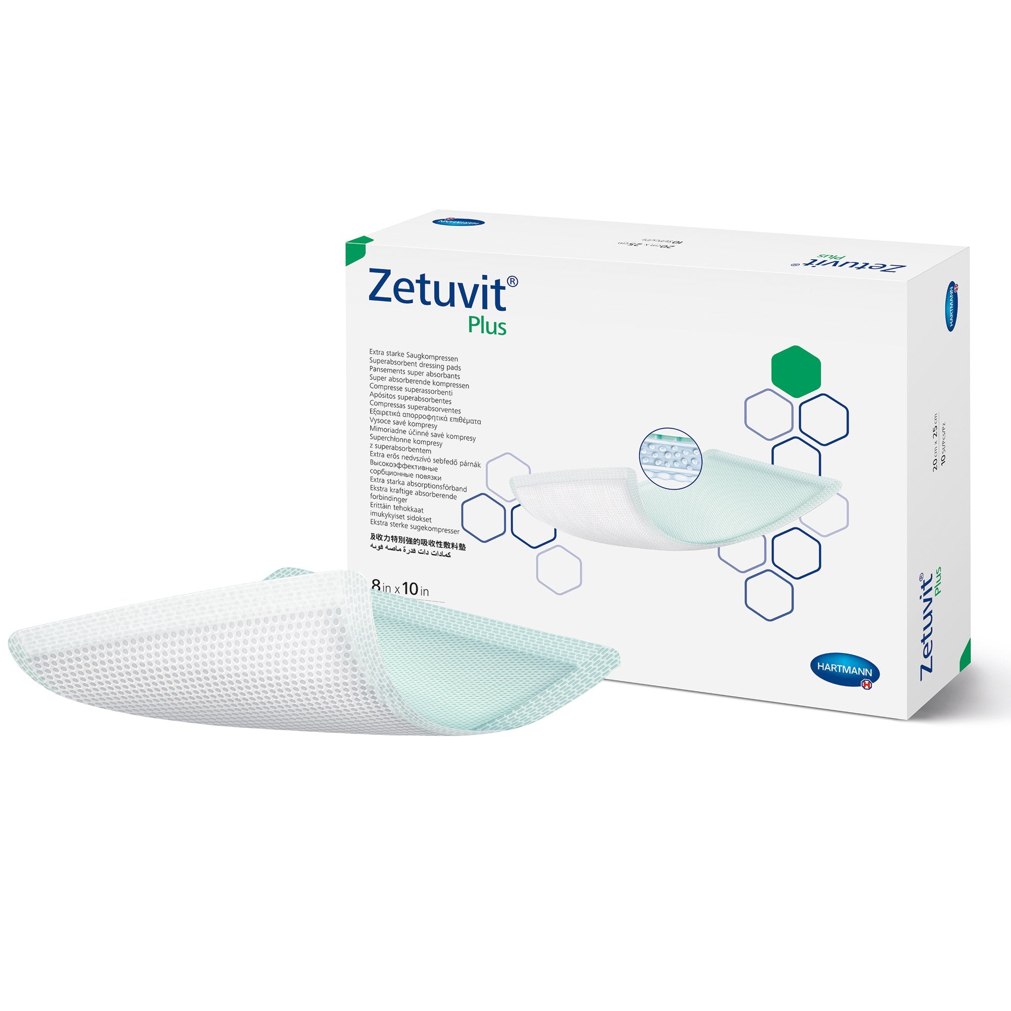 Zetuvit® Plus Sterile Superabsorbent Dressing, 6 x 8 Inch